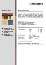 Material Data Sheet RHEINZINK-PRISMO