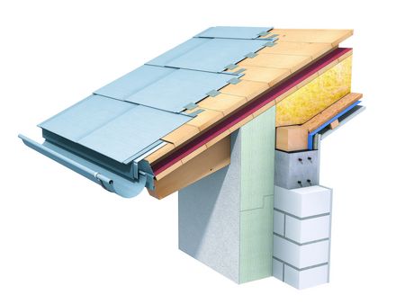 3D-Visualisierung einer Dachdeckung mit Großrauten