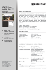 Material Data Sheet RHEINZINK-GRANUM EXTRA basalte